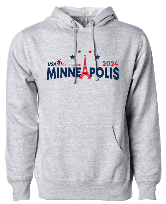 Grey Event Hoodie - USAG Championships - Minneapolis, MN 12/28-12/30 –  USAGYMSTORE